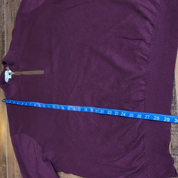 Peter Millar 1/4 Zip Pullover Sweater Wool Blend Sweater Size XXL in 'Mulberry' - Picture 7 of 8